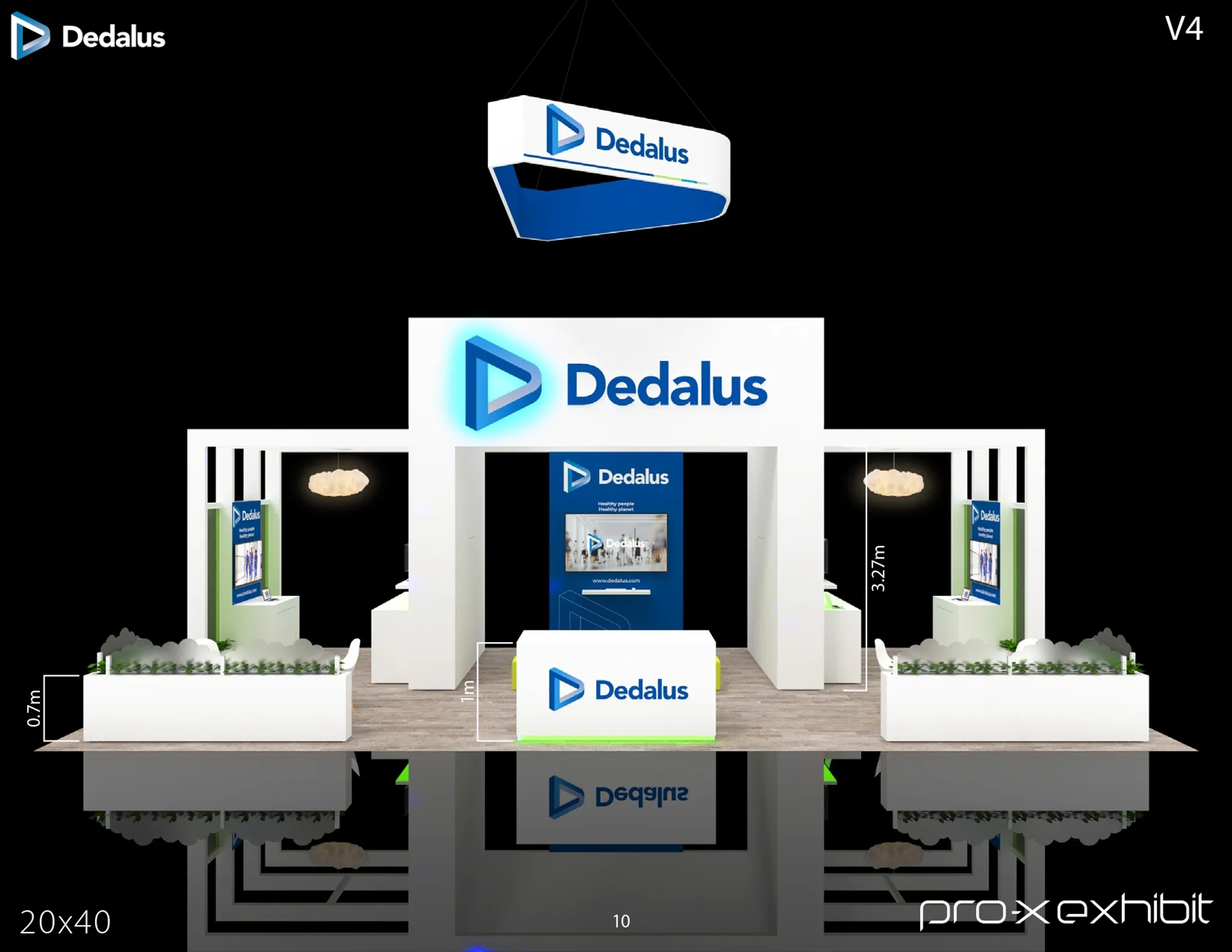 20x40 Île booth design by Pro-X Exhibits
